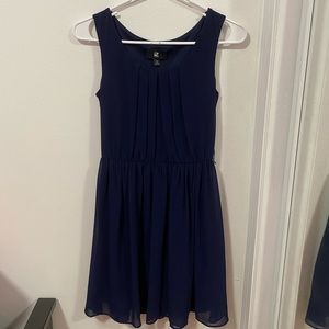 A navy blue dress